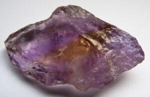 showing a rough ametrine in the context of ametrine facts